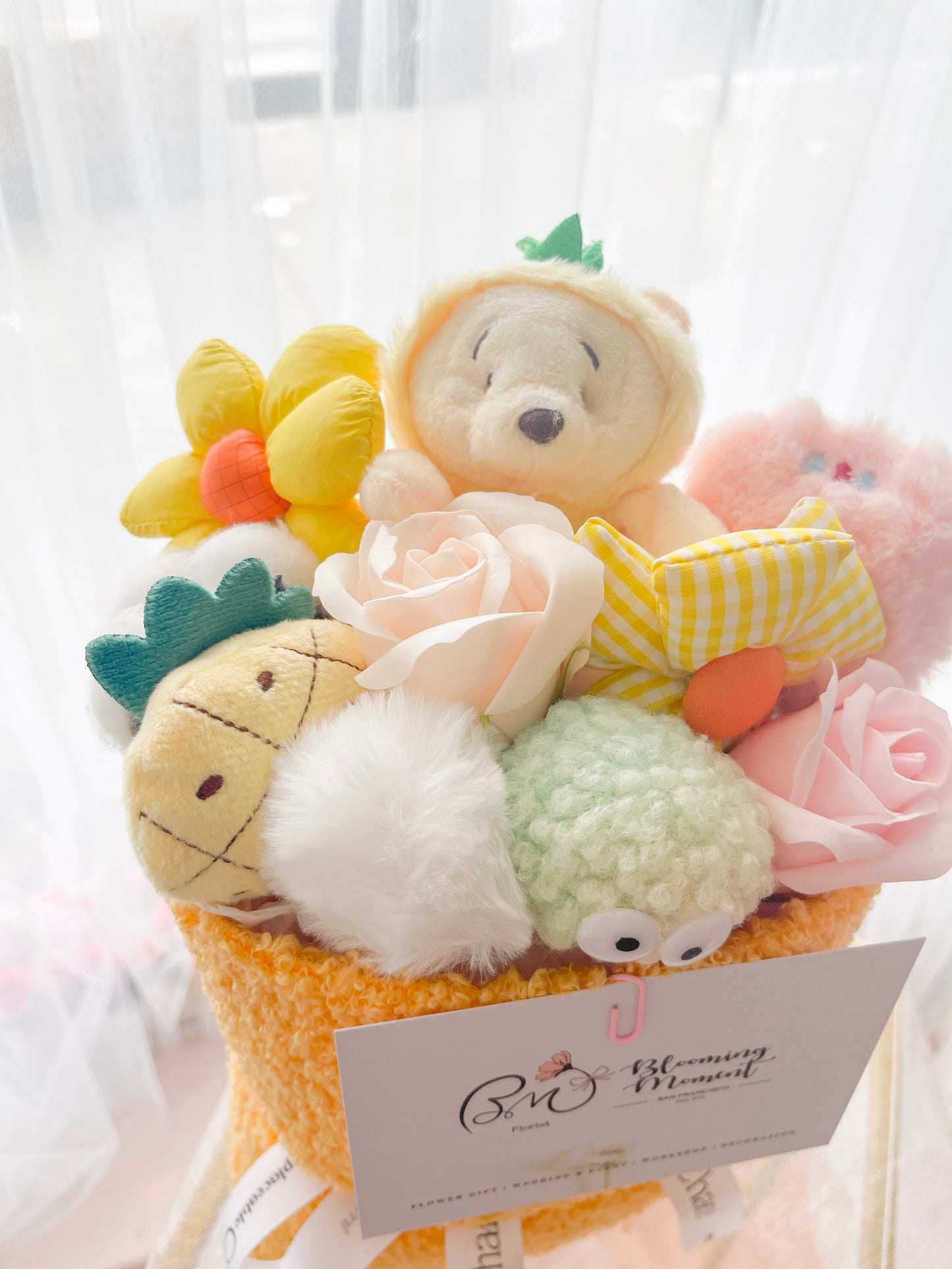 Winnie the Pooh Yellow Plush Bouquet