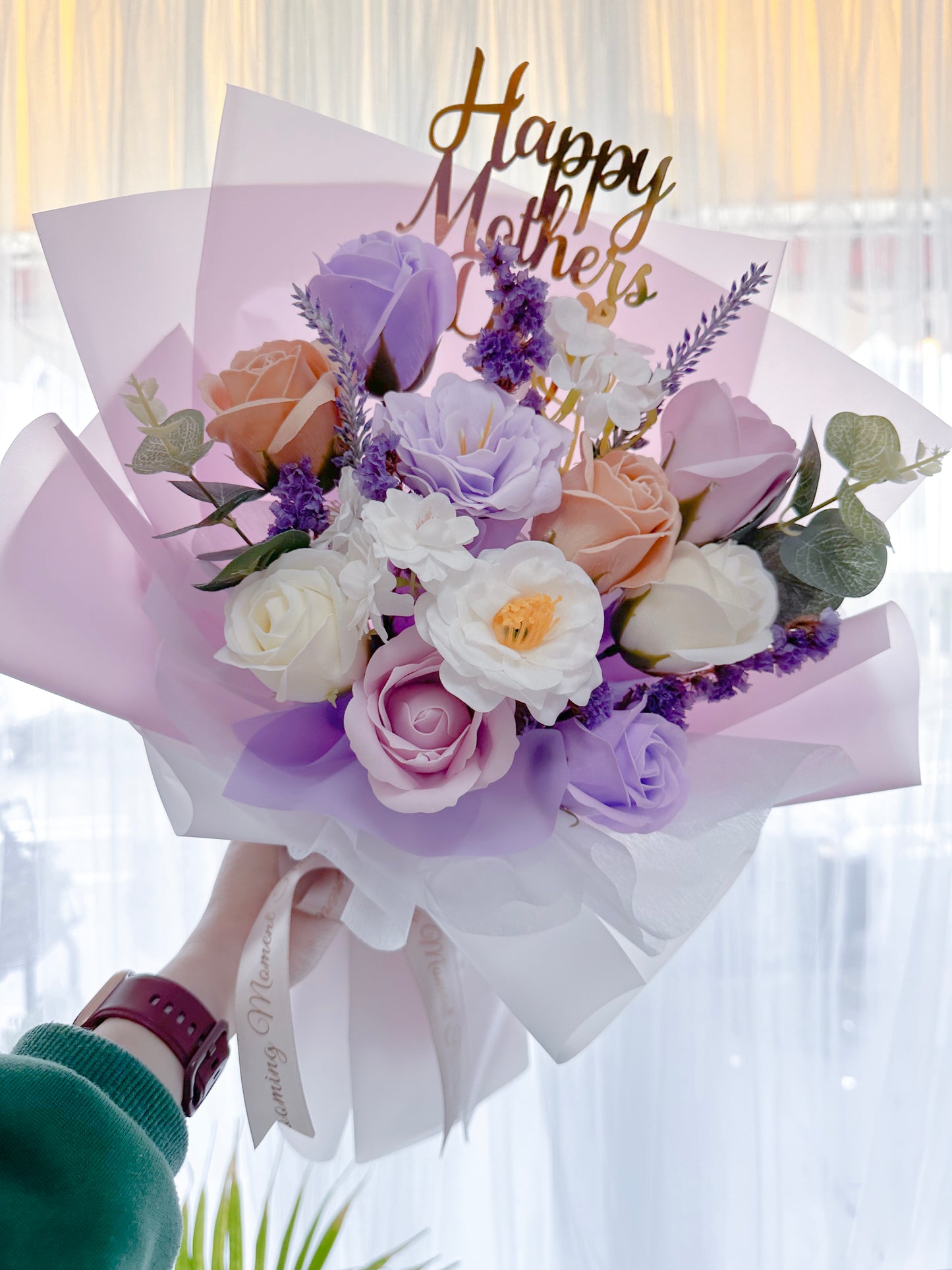 Lavendar soap flower bouquet