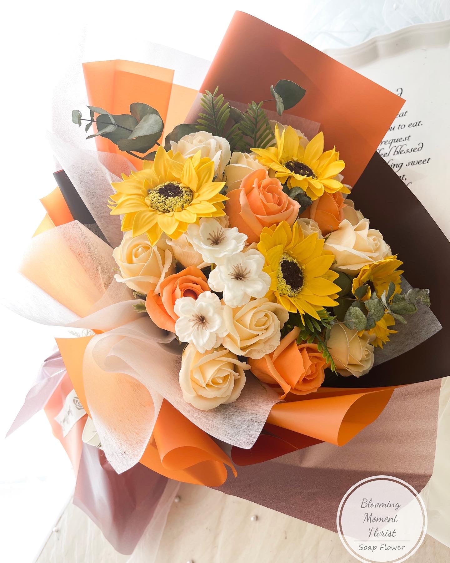 Sunburst Elegance Soap Flower Bouquet