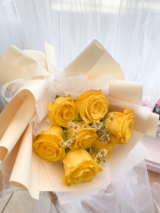 [FRESH FLOWER] Lucky You Yellow Rose Bouquet