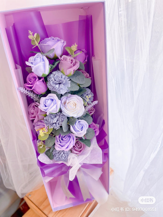 Purple Love Soap flower bouquet