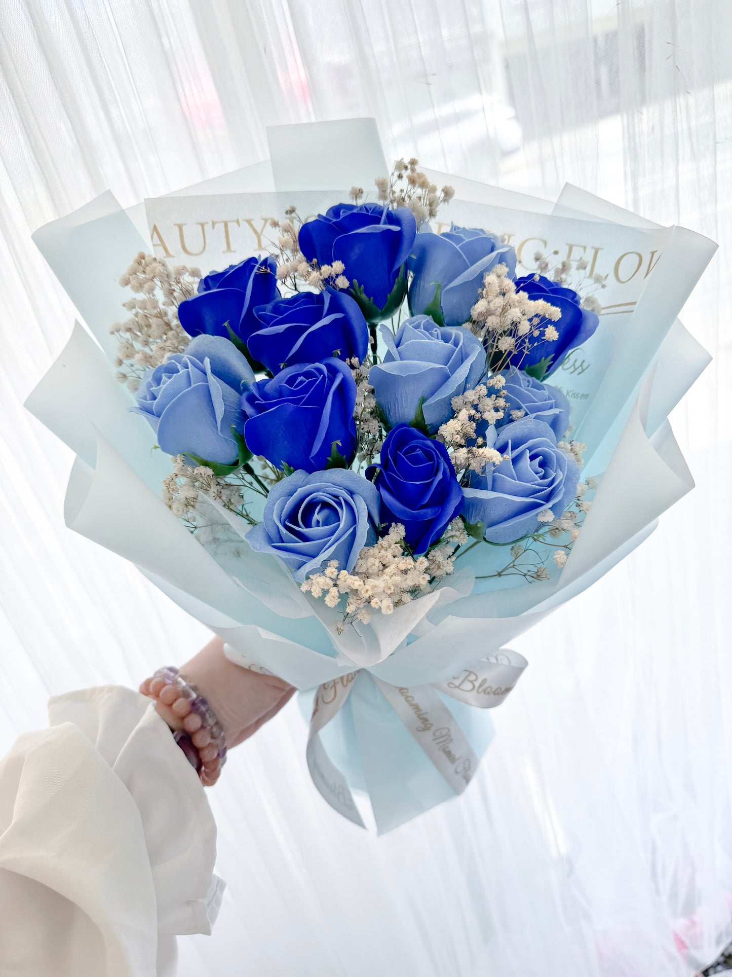 Azure Glow Enchantment Soap Flower Bouquet