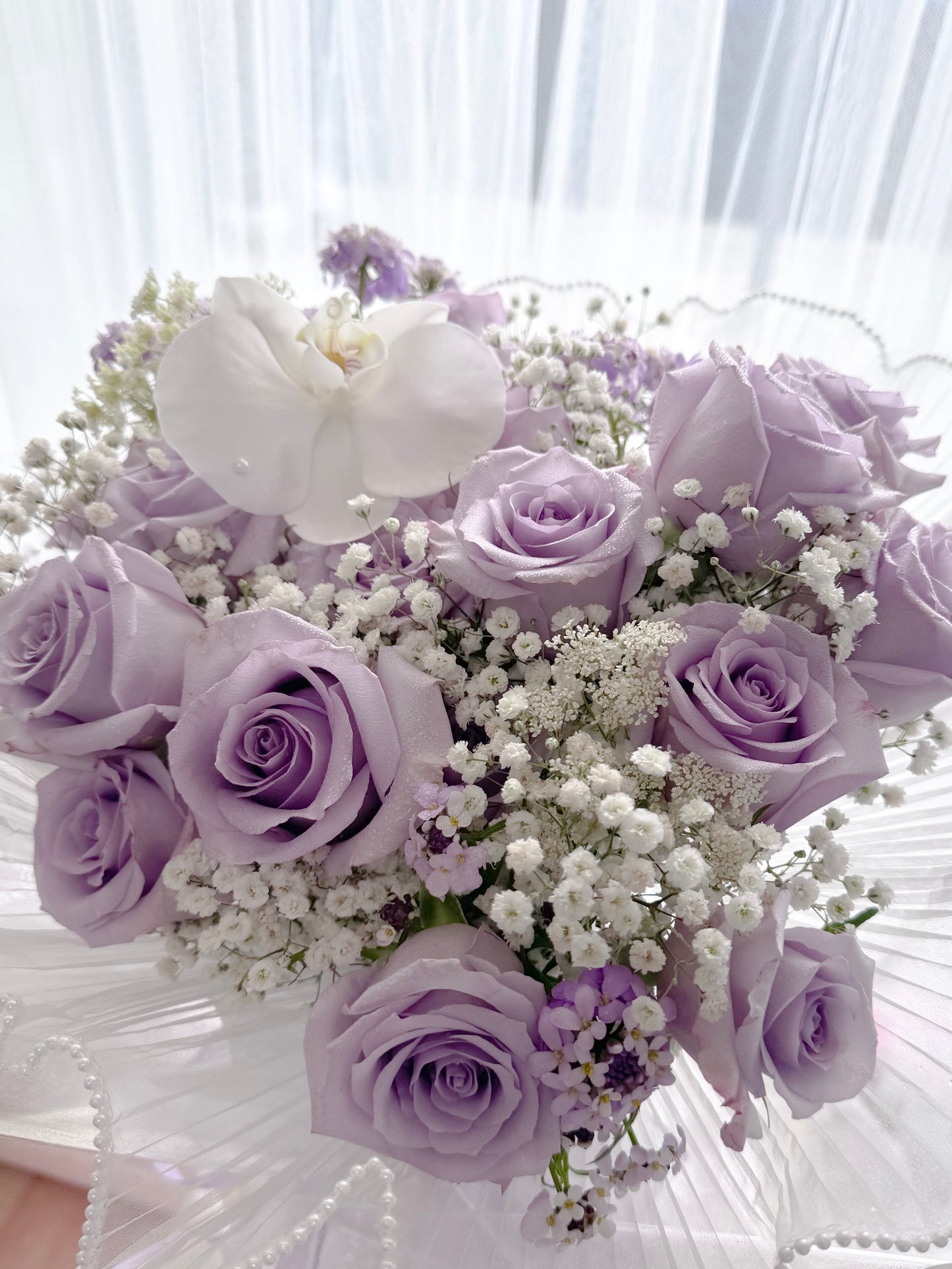 [FRESH FLOWER]Fairy Tale Purple Rose & Orchid Bouquet