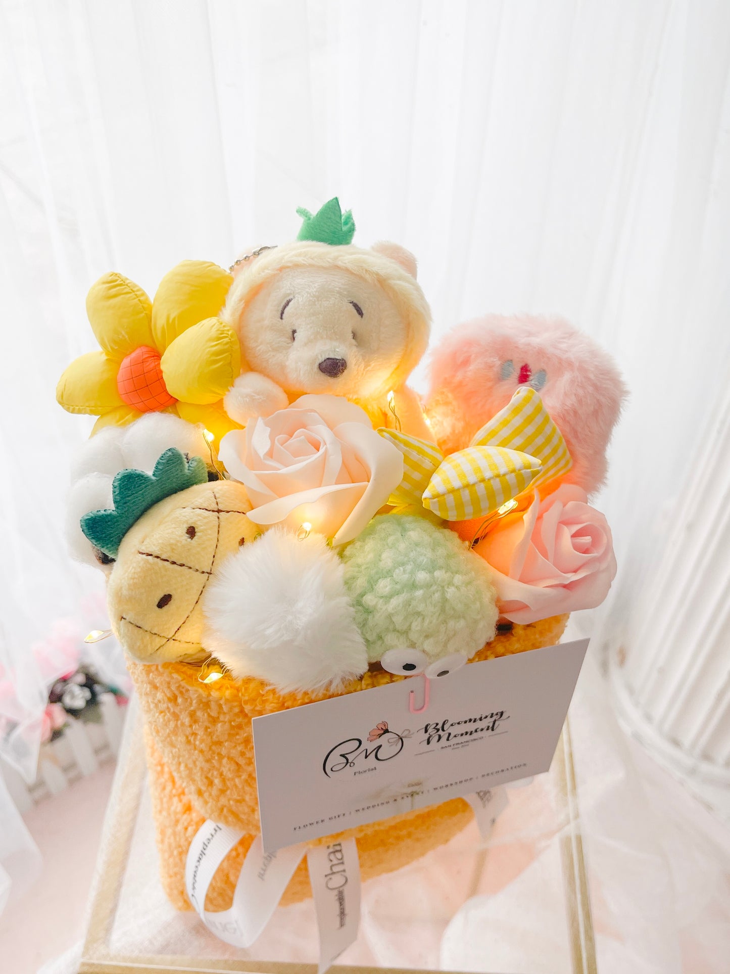 Winnie the Pooh Yellow Plush Bouquet