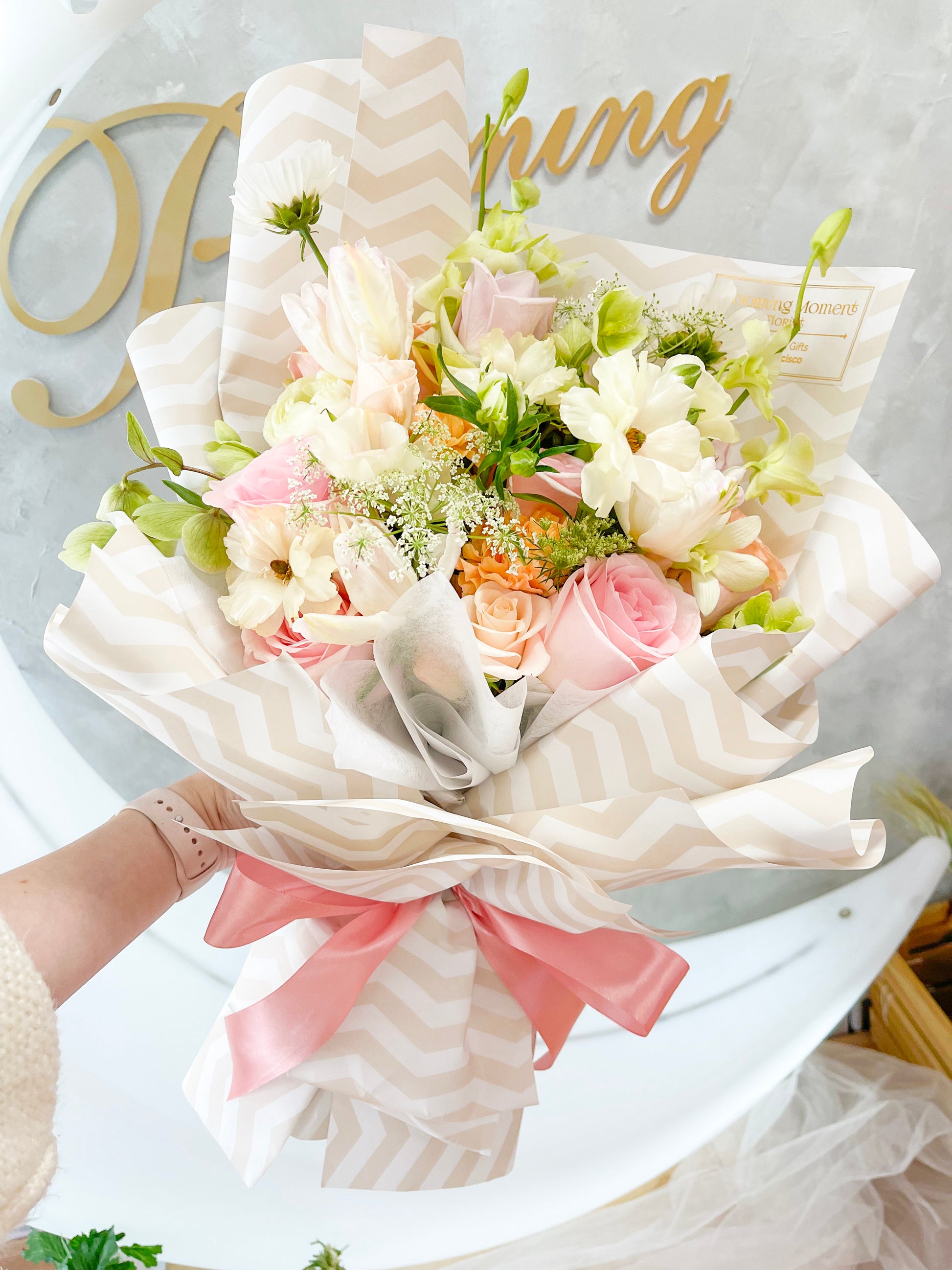 FRESH FLOWER] Mix bouquet florist Design bouquet – Blooming Moment Florist