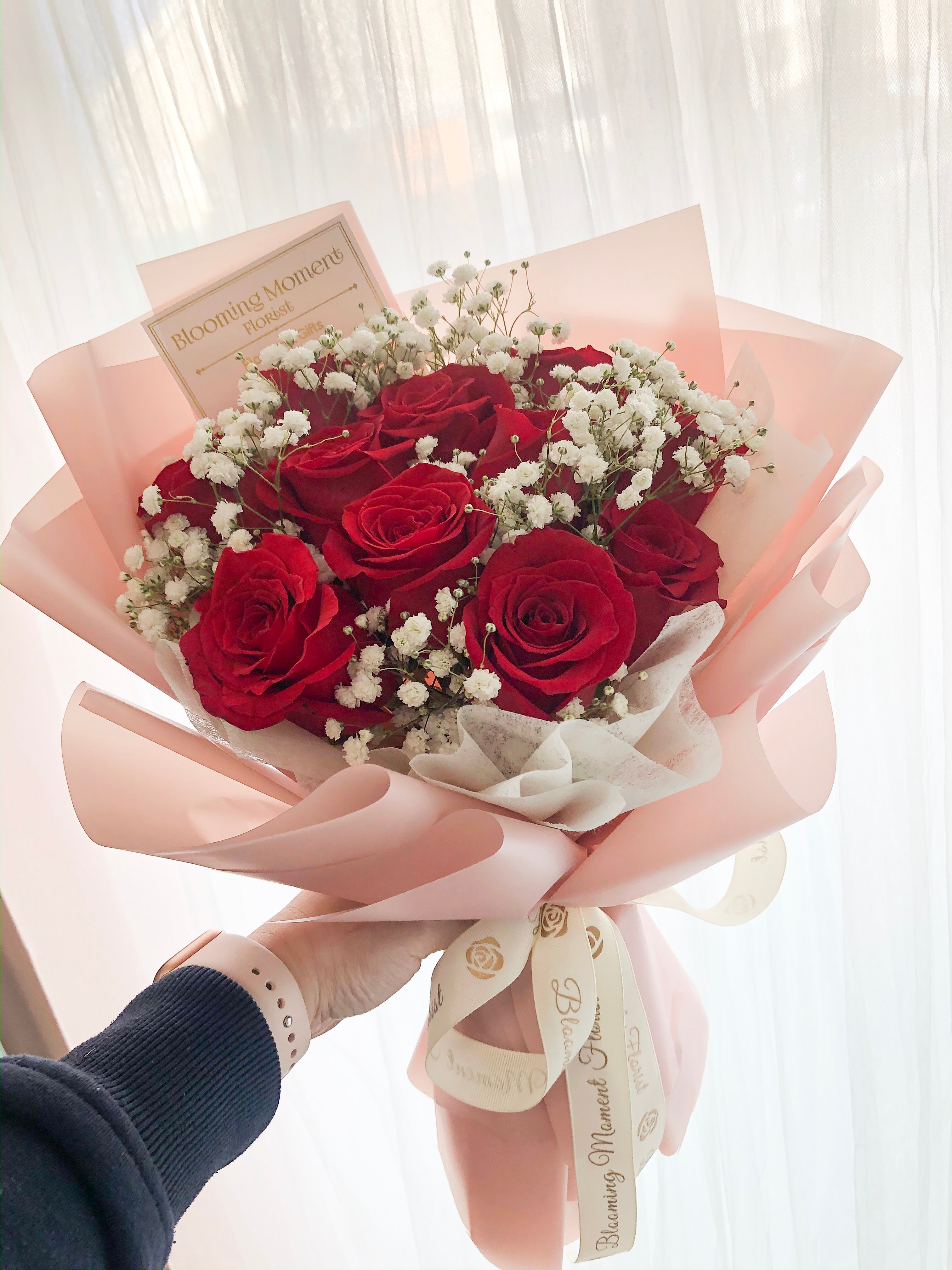 Red Rose Bouquet Wrapped